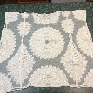 Elegant White Crochet Swim Coverup